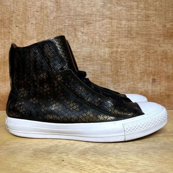 Converse All Star High Alpha M Dark Gold White Leather Shoes 153111C Men Size 9 - Picture 1 of 9